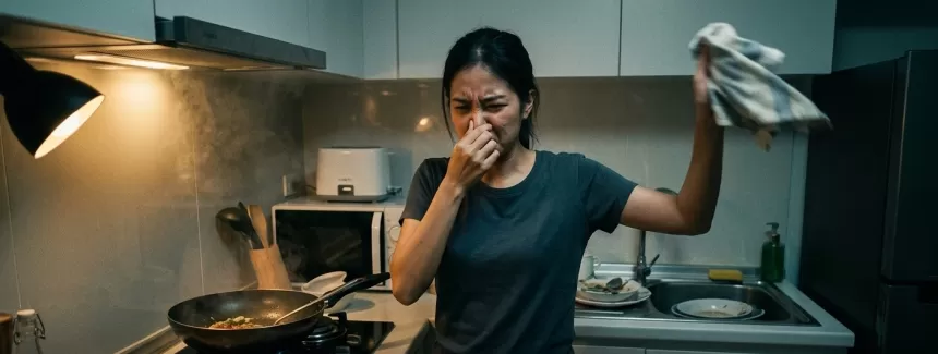 ครัวสวยแต่ "เหม็นอับ" จนไม่อยากอยู่บ้าน! ทำอาหารทีไร กลิ่นติดลามไปทั้งบ้าน แก้ยังไงก็ไม่หาย วอนกูรูช่วยทีครับ!