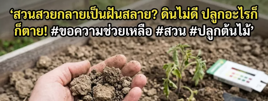 ดินในสวนไม่เหมาะสม ปลูกต้นไม้ไม่ขึ้นทำอย่างไร? ฝันสลายเพราะดินแย่! ปลูกอะไรก็ตาย ใครก็ได้ช่วยที!