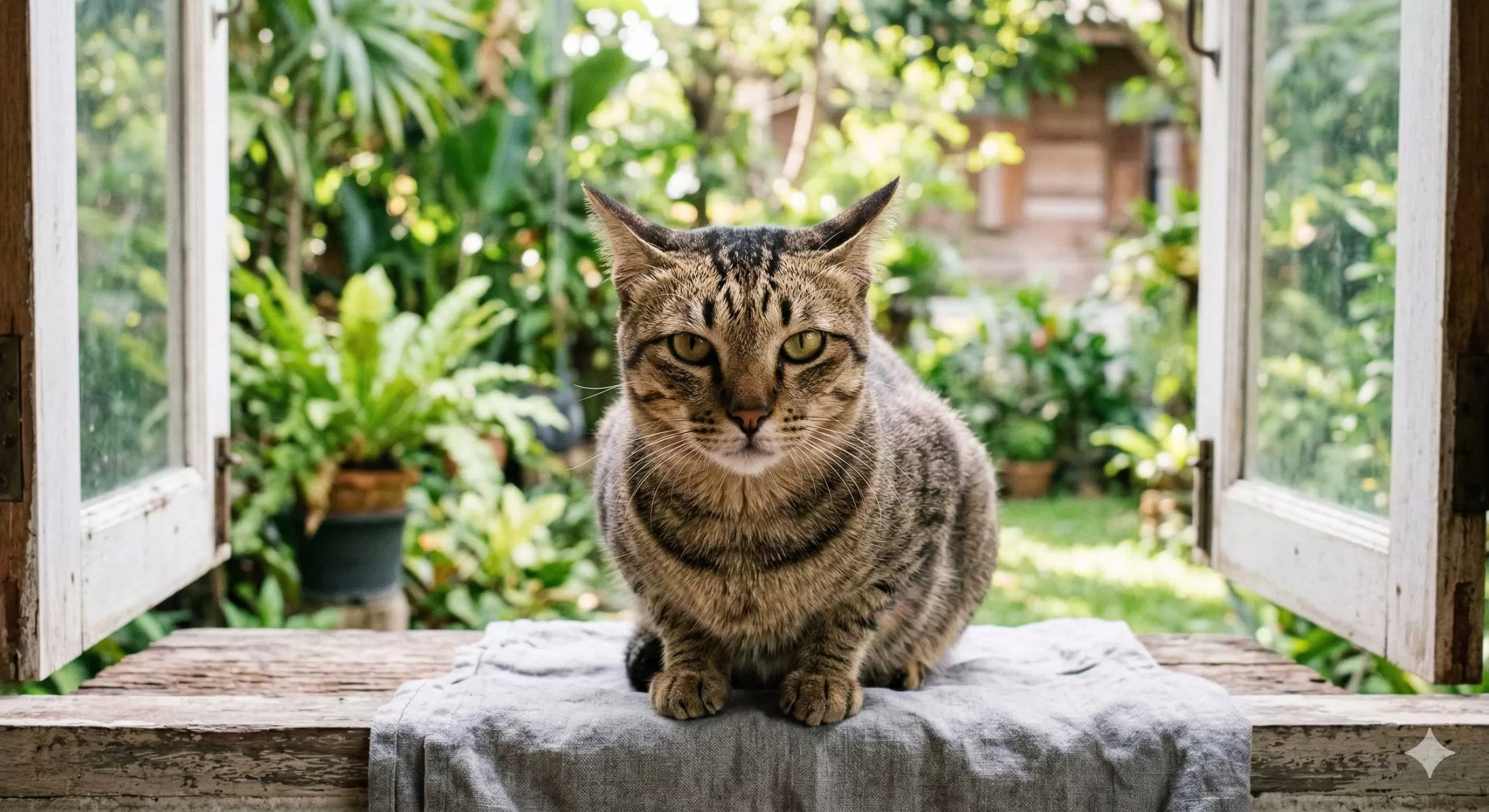 แมวสลิดที่มีลายรูปตัว M ปรากฏอยู่บนหน้าผาก.webp