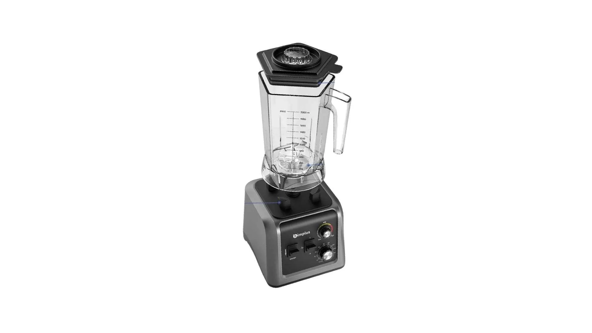 3. Simplus 2L บดน้ำแข็งได้ใน เครื่องปั่นสมูทตี้-น้ำผลไม้ Commercial Blender LLJH012.webp